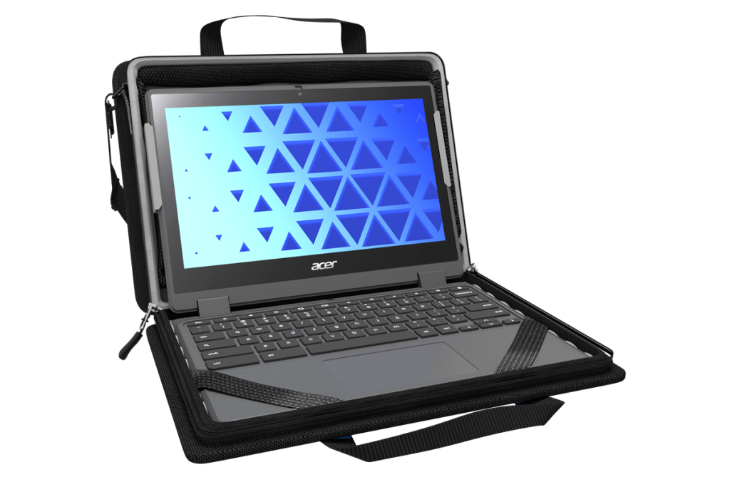 MAXCases Work-In Case: Always-on rugged protection for student Chromebooks and laptops with built-in carrying handles