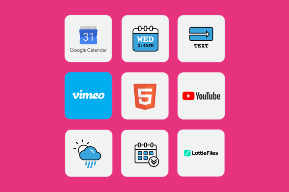 Sodaclick digital signage interface showing a modern template for effective school communication