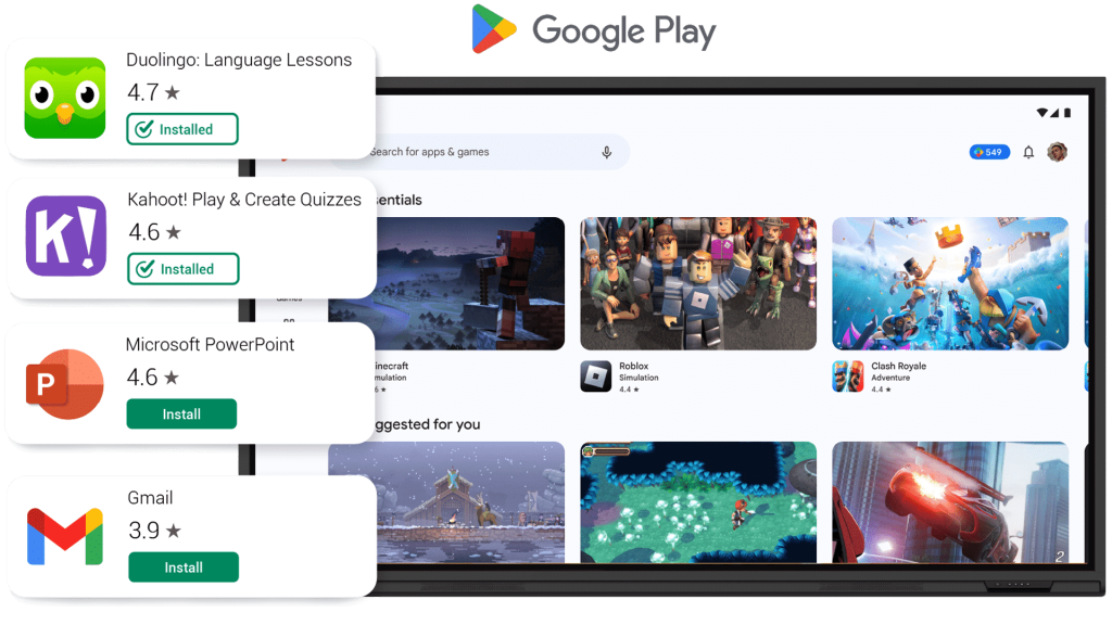 Newline EDLA-certified display: Secure, native access to Google Play Store and Google Workspace for Education